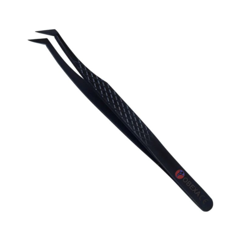 Black 45-Degree Eyelash Tweezer