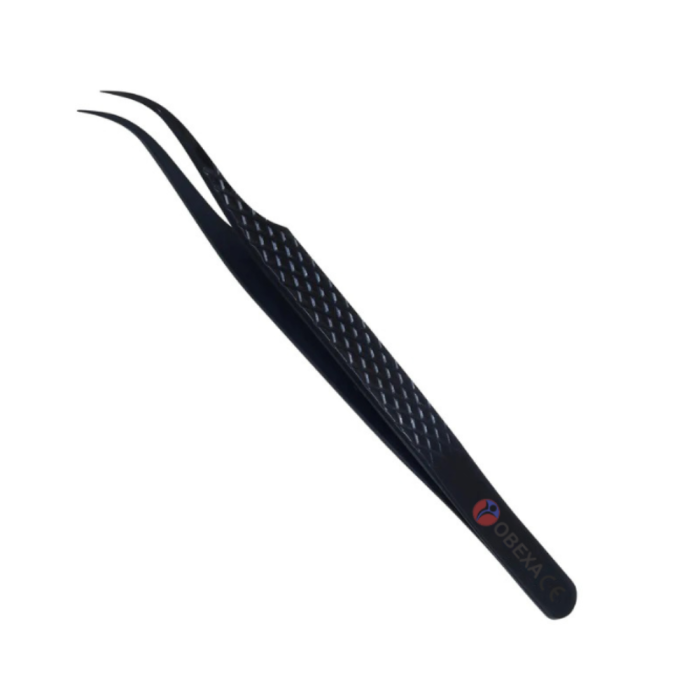 Black Curved Lash Tweezer