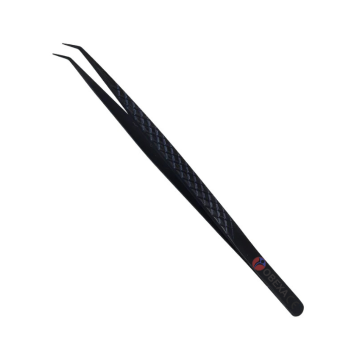 Black Multifunction Angled Lash Tweezer