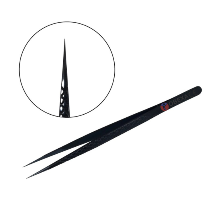 Black Skinny Long Pointed Lash Tweezer