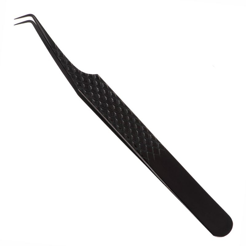 Black 90-Degree Eyelash Extension Tweezer – Precision Lash Tool