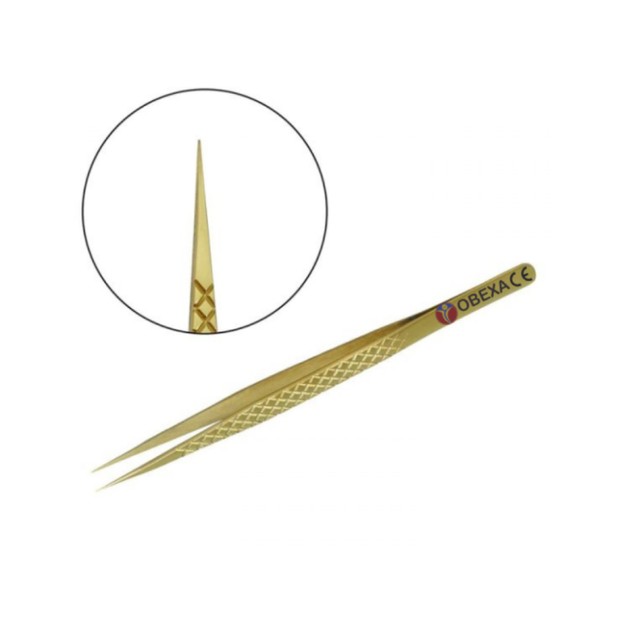 Gold Precision Pointed Lash Tweezer