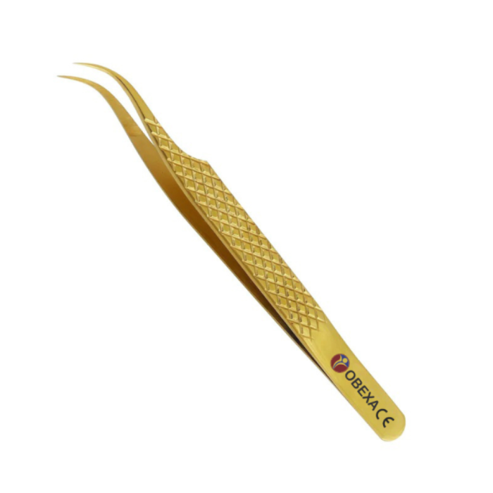 Gold Curved Lash Tweezer