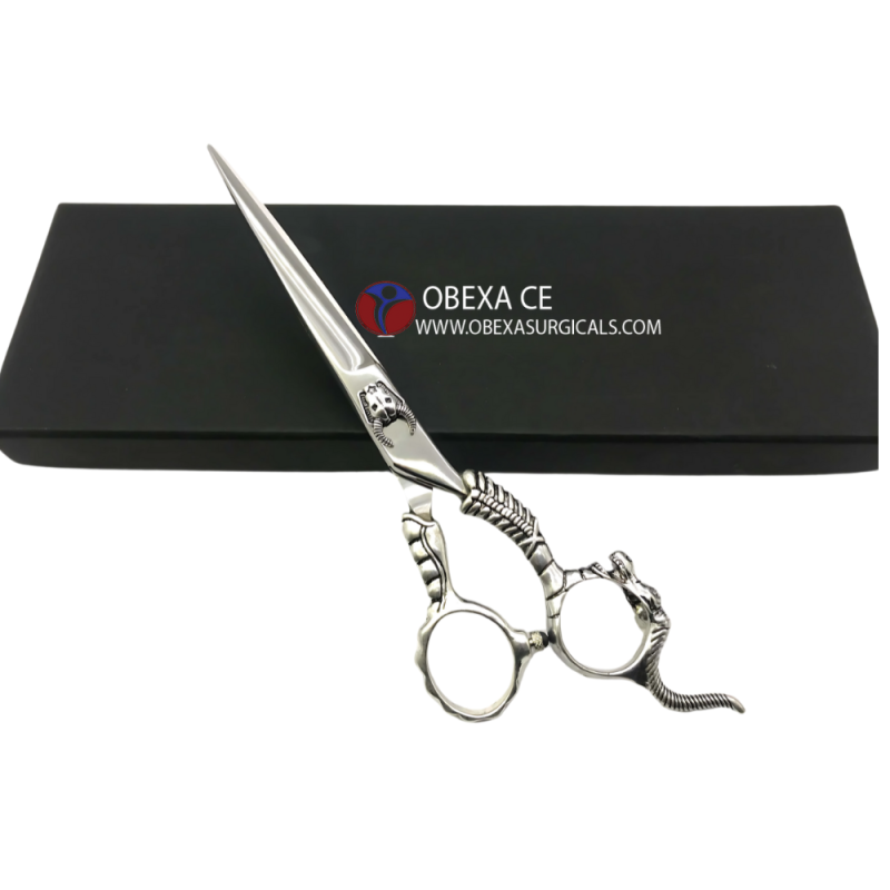 Professional Barber Scissors with Dragon Handle 7 Inch Stainless Steel Hair Cutting Scissors