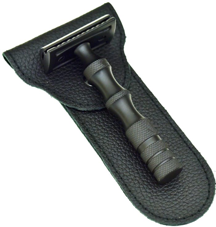 Blacky Double Edge Safety Razor Classic Shave with Free Travel Pouch